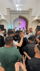 Wedding celebration with traditional dancing captured in Gaza