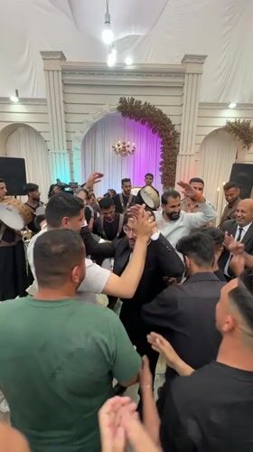 Wedding celebration with traditional dancing captured in Gaza