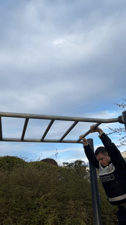 Woman takes selfies under cloudy sky in Truchtersheim