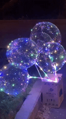 Evening scenes captured in Samara: LED balloons, pedestrian walkway