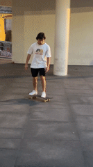 Evening skateboarding session at MACBA plaza in Barcelona
