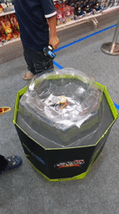 Spinning top battle event draws a crowd at South Jakarta mall