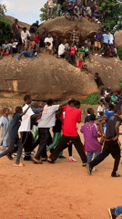 Dirt field soccer match draws big crowd in Jos, Nigeria