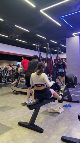 Morning group workout session at Nong Pa Khrang's High Energy Studio