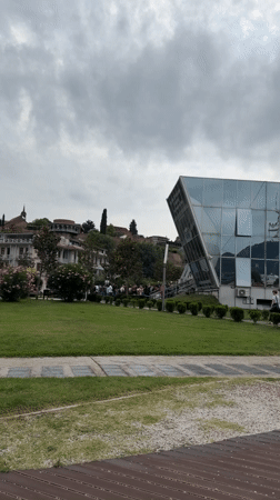 Tbilisi's Rike Park: cable cars, sculptures, and street life