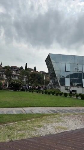 Tbilisi's Rike Park: cable cars, sculptures, and street life