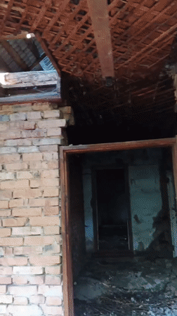 Morning scenes of decay and daily life in Smila, Ukraine