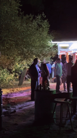 Outdoor Night Party with DJ Dancing in Belarus Village
