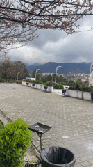 Cloudy afternoon at mosque grounds in Karabük, Turkey