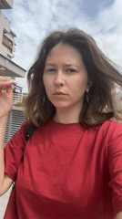 Woman in red shirt spotted multiple times in Podgorica