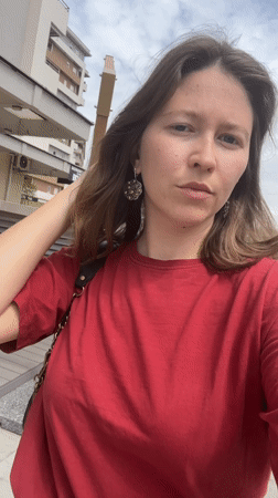 Woman in red shirt spotted multiple times in Podgorica