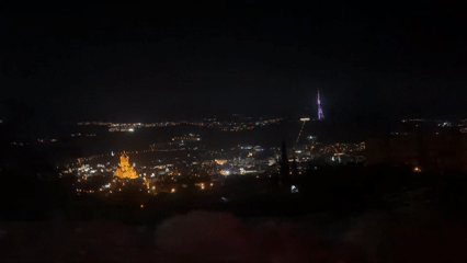 Evening memories captured across Tbilisi include cityscapes and gatherings