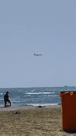 Larnaca beach buzzing on a sunny July morning