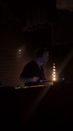 DJ performs early morning set in Belgrade venue