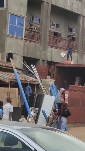 Daytime street activity recorded in Maiburiji, Nigeria