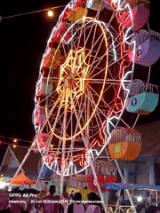 Night fair lights up Lhokseumawe with rides, crowds, and a book bazaar