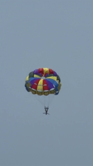 Parasailer spotted with colorful parachute in Sharm El Sheikh