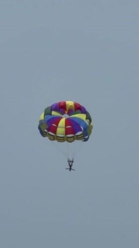 Parasailer spotted with colorful parachute in Sharm El Sheikh