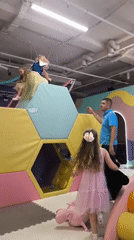 Afternoon at a colorful indoor playground in Kaliningrad