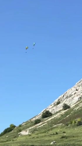 Paragliding and scenic views at Mount Shikhan, Russia