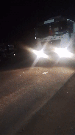 Nighttime street scene documented in Bukuru, Nigeria marketplace area