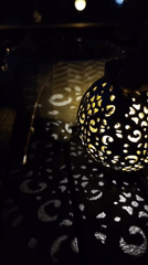 Evening decorative lighting display in Pyatigorsk