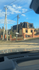House fire aftermath observed in Chaikovsky, Russia