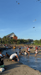 Beach day with kites and cafe visits in North Kuta