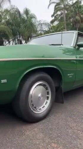 Green vintage Ford Falcon documented in Stanwell Park morning
