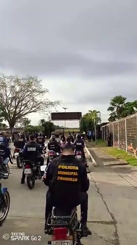 Police motorcycle gathering assembled in Tinaquillo, Venezuela