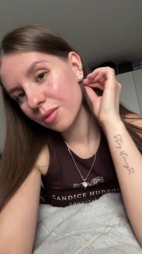 Young woman documents morning routine in Klin, Russia