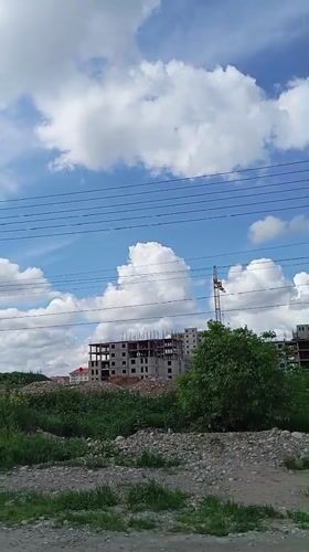 Construction activity documented at building site in Baksan, Russia