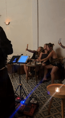 Live band performs intimate acoustic set at Chiang Mai cafe
