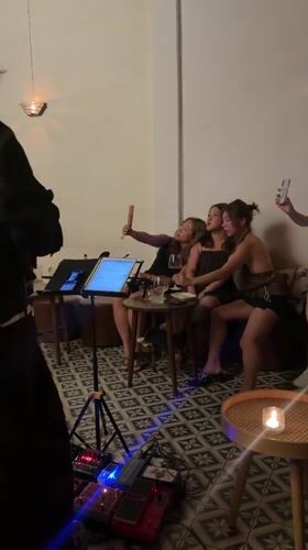 Live band performs intimate acoustic set at Chiang Mai cafe