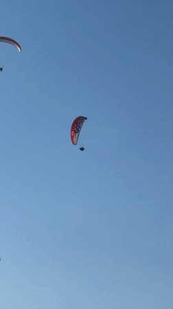 Summer beach activities observed in Fethiye Turkey coastal resort