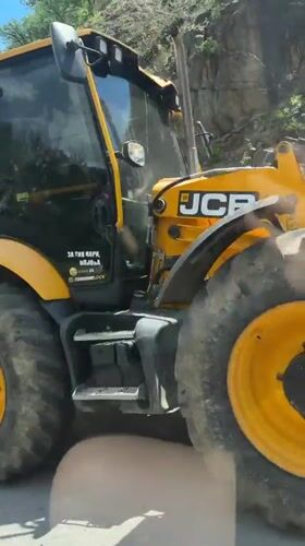 Construction equipment spotted near debris site in Blagoevgrad