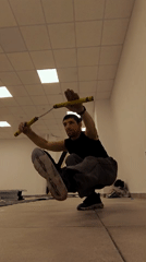 Martial arts training and renovation work, same room, Qarağandı