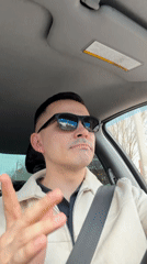 Man in sunglasses observed driving in Izhevsk, Russia