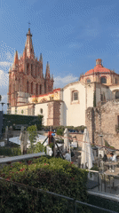 Rooftop restaurant overlooks iconic church in San Miguel de Allende