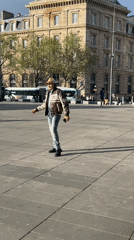 Ordinary street life documented at Paris Place de la République