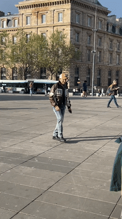Ordinary street life documented at Paris Place de la République
