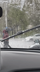 Severe rainstorm hits Yerevan, Armenia with heavy precipitation