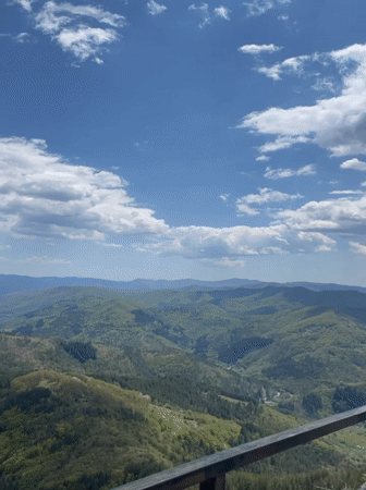 Mountain overlook visit captured in Reka, Bulgaria