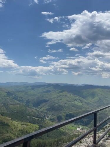Mountain overlook visit captured in Reka, Bulgaria