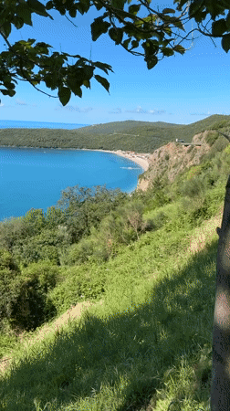 Tourist captures scenic Prijevor beach views from multiple Montenegro vantage points
