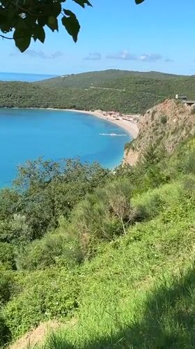 Tourist captures scenic Prijevor beach views from multiple Montenegro vantage points