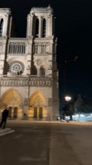 Evening tourism continues around Notre Dame and Seine River