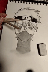 Artist documents sketching session featuring anime and Marvel characters
