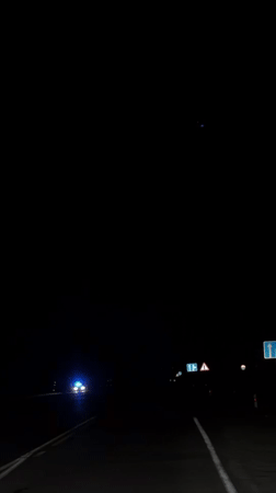 Night driving footage captured on Chernogorsk road