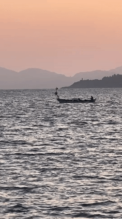 Sunset scenes captured along Fethiye coast, Turkey